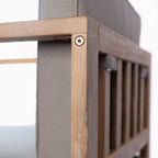 Ensemble de salle à manger d'extérieur 5 pièces en bois d'acacia rustique Christopher Knight Home