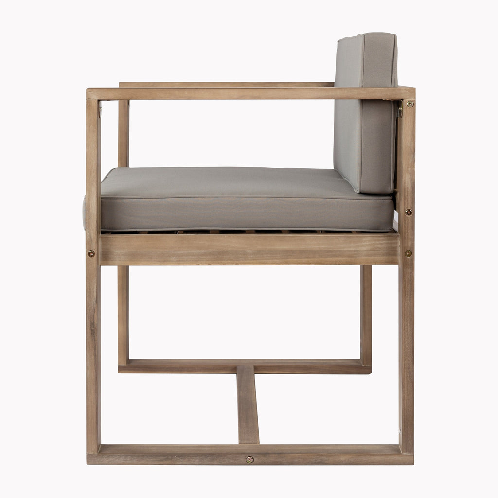 Ensemble de salle à manger d'extérieur 5 pièces en bois d'acacia rustique Christopher Knight Home