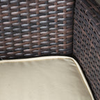 Ensemble de salle à manger d'extérieur Rodgers en osier multicolore marron, 5 pièces, avec coussins, par Christopher Knight Home