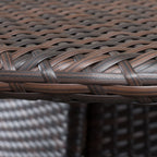 Ensemble de salle à manger d'extérieur Rodgers en osier multicolore marron, 5 pièces, avec coussins, par Christopher Knight Home