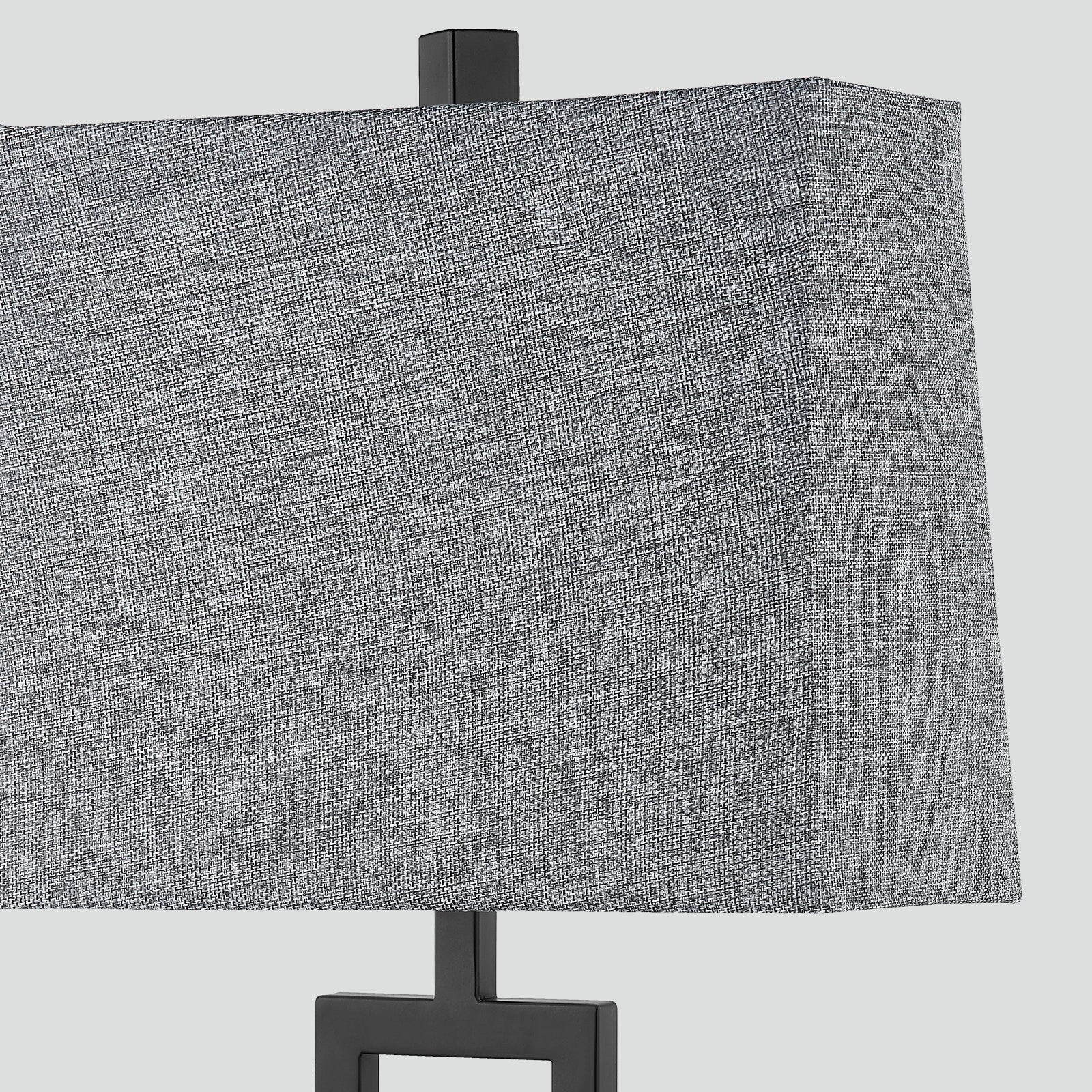 Lampe de table en métal noir avec interrupteur tactile et ports de charge (lot de 2) - 30,5 x 16,5 x 59,7 cm (L x l x H)