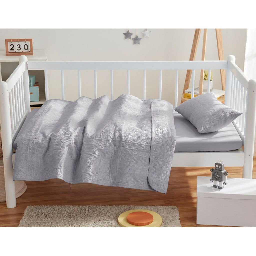Parure de lit Clara Clark pour tout-petits, ensemble couvre-lit 3 pièces, couette matelassée toutes saisons, drap-housse et taie d'oreiller