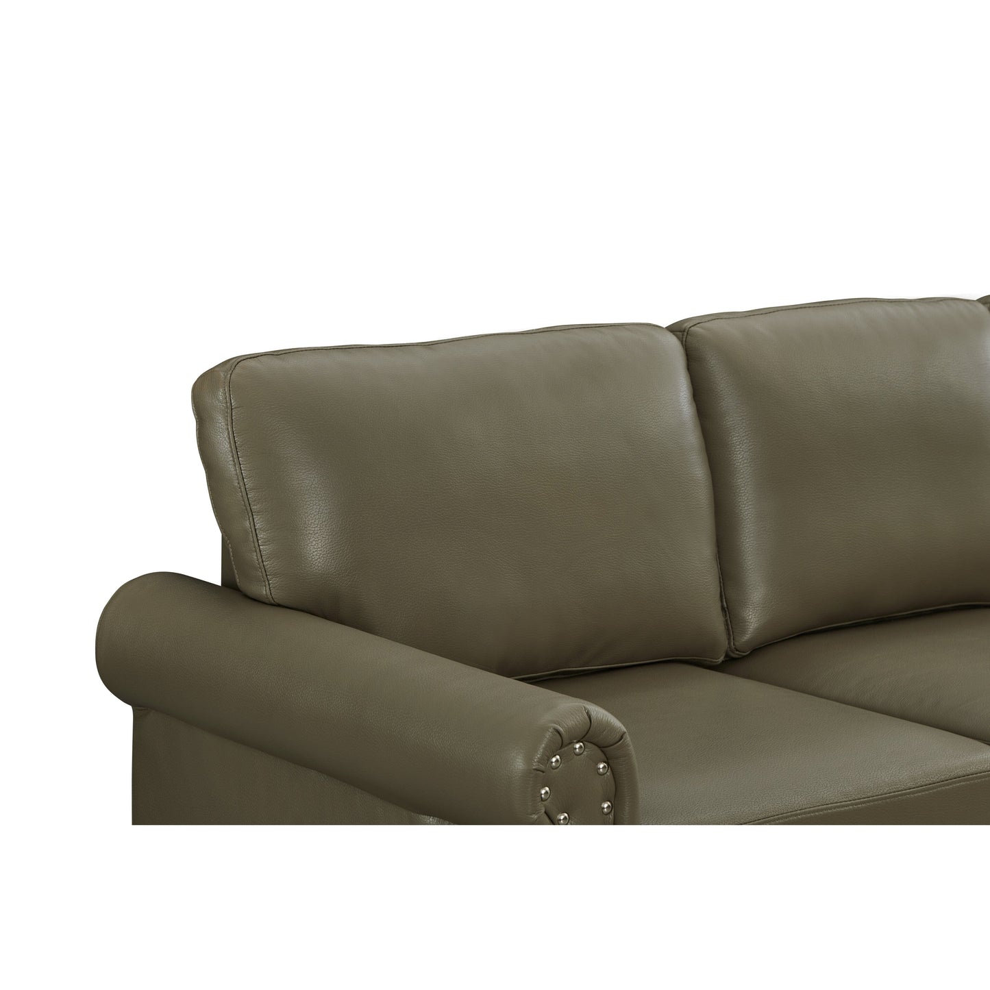 Canapé 3 places classique 83 en cuir PU avec coffre de rangement inférieur et décoration cloutée