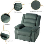 Fauteuil inclinable manuel classique rembourré en velours côtelé