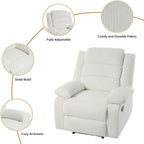 Fauteuil inclinable manuel classique rembourré en velours côtelé