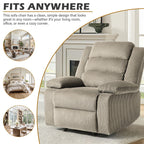 Fauteuil inclinable manuel classique en velours côtelé (lot de 2)