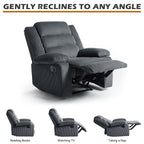 Fauteuil inclinable manuel classique en velours côtelé (lot de 2)