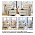 Fauteuil inclinable manuel classique en velours côtelé (lot de 2)