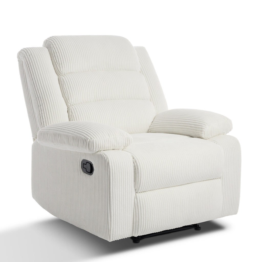 Fauteuil inclinable manuel classique en velours côtelé (lot de 2)