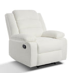 Fauteuil inclinable manuel classique en velours côtelé (lot de 2)