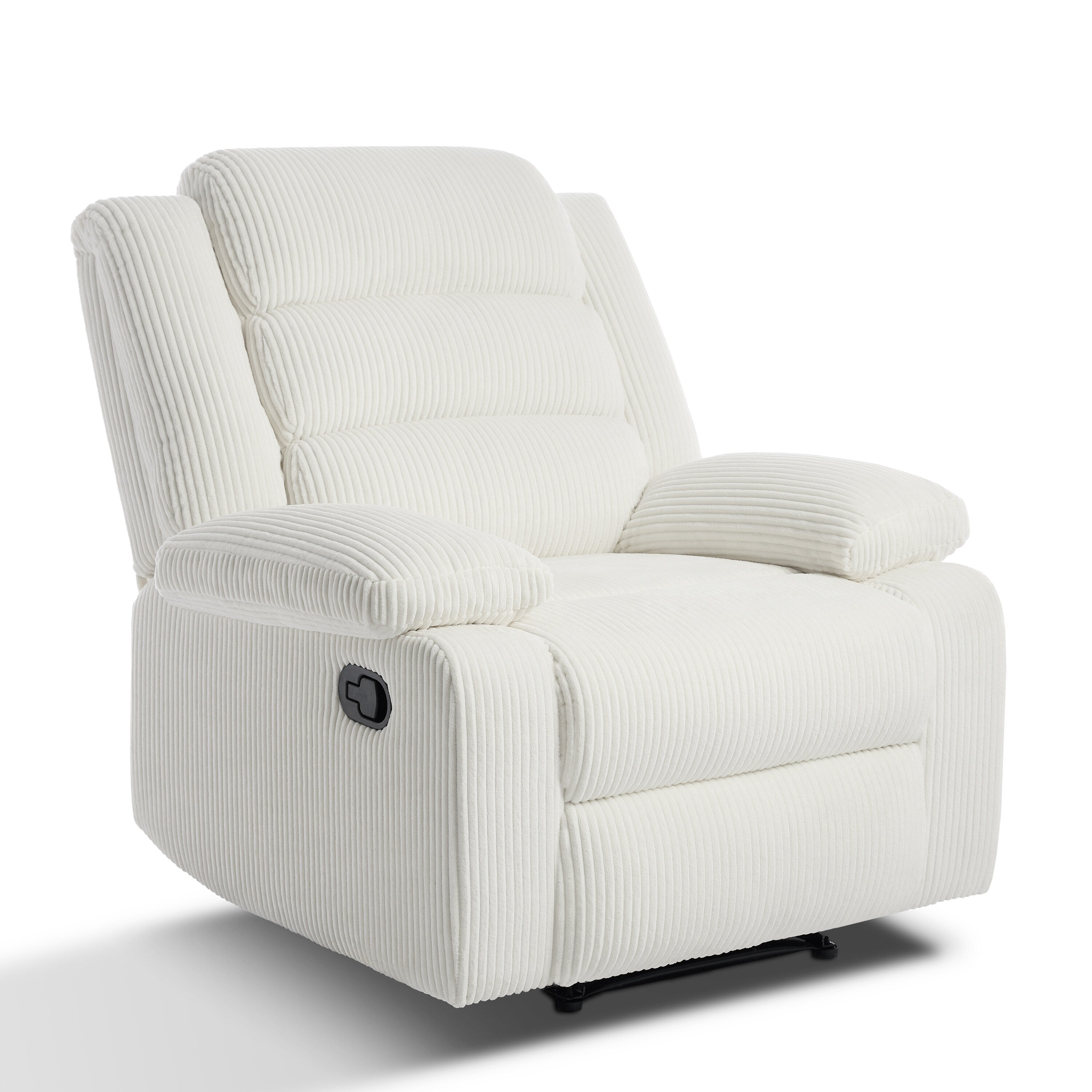 Fauteuil inclinable manuel classique en velours côtelé (lot de 2)
