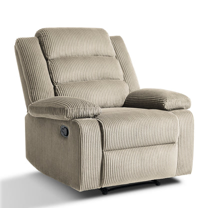 Fauteuil inclinable manuel classique en velours côtelé (lot de 2)