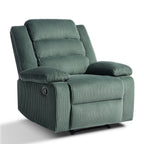 Fauteuil inclinable manuel classique en velours côtelé (lot de 2)