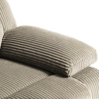 Fauteuil inclinable manuel classique en velours côtelé (lot de 2)