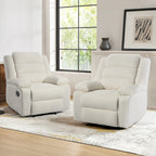 Fauteuil inclinable manuel classique en velours côtelé (lot de 2)