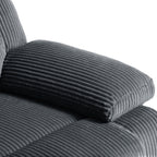 Fauteuil inclinable manuel classique en velours côtelé (lot de 2)