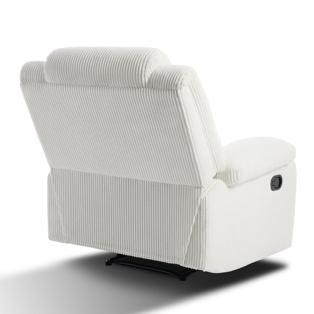 Fauteuil inclinable manuel classique en velours côtelé (lot de 2)
