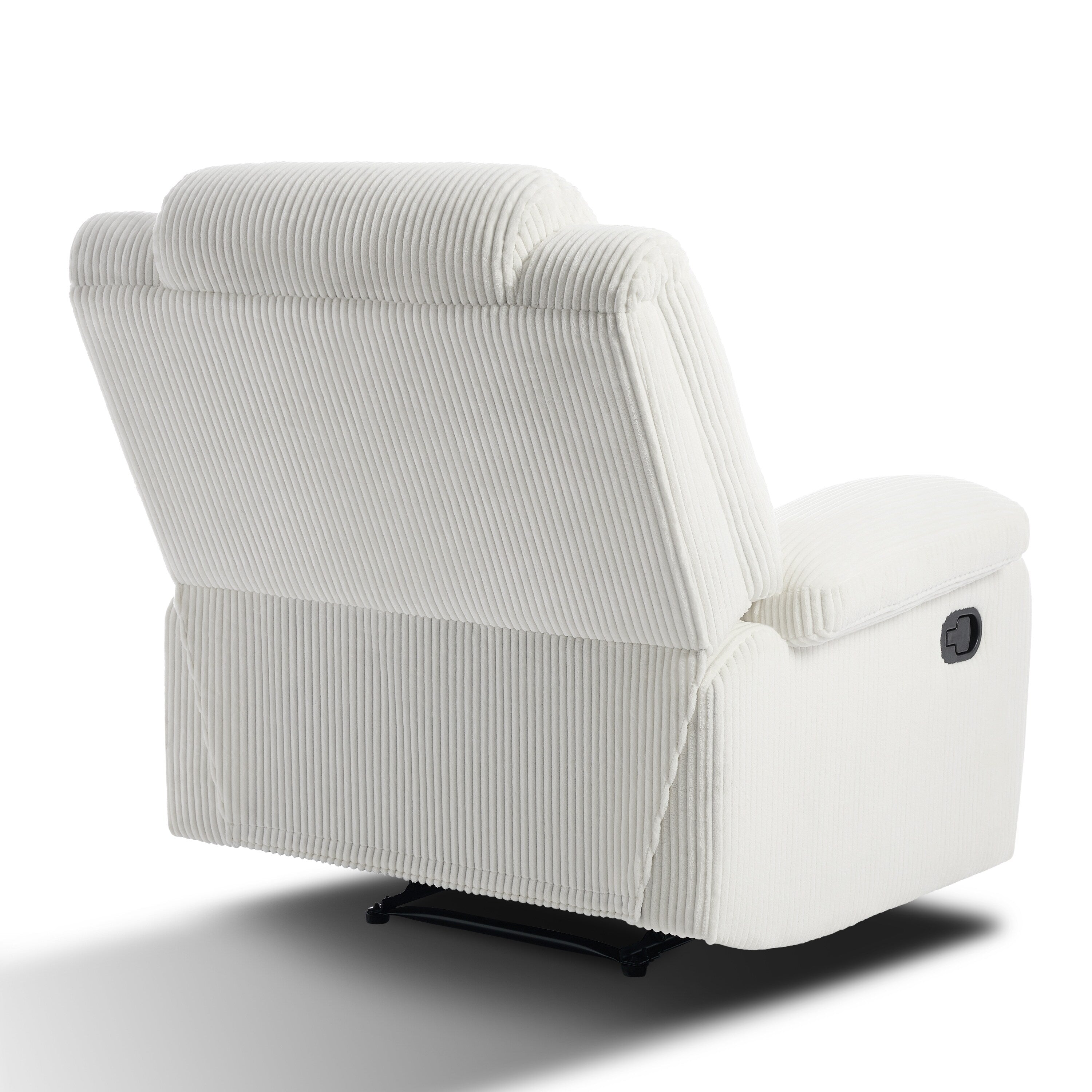 Fauteuil inclinable manuel classique en velours côtelé (lot de 2)