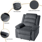 Fauteuil inclinable manuel classique en velours côtelé (lot de 2)