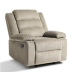 Fauteuil inclinable manuel classique rembourré en velours côtelé