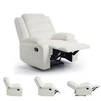 Fauteuil inclinable manuel classique rembourré en velours côtelé