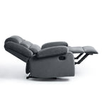 Fauteuil inclinable manuel classique rembourré en velours côtelé