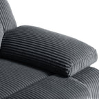 Fauteuil inclinable manuel classique rembourré en velours côtelé