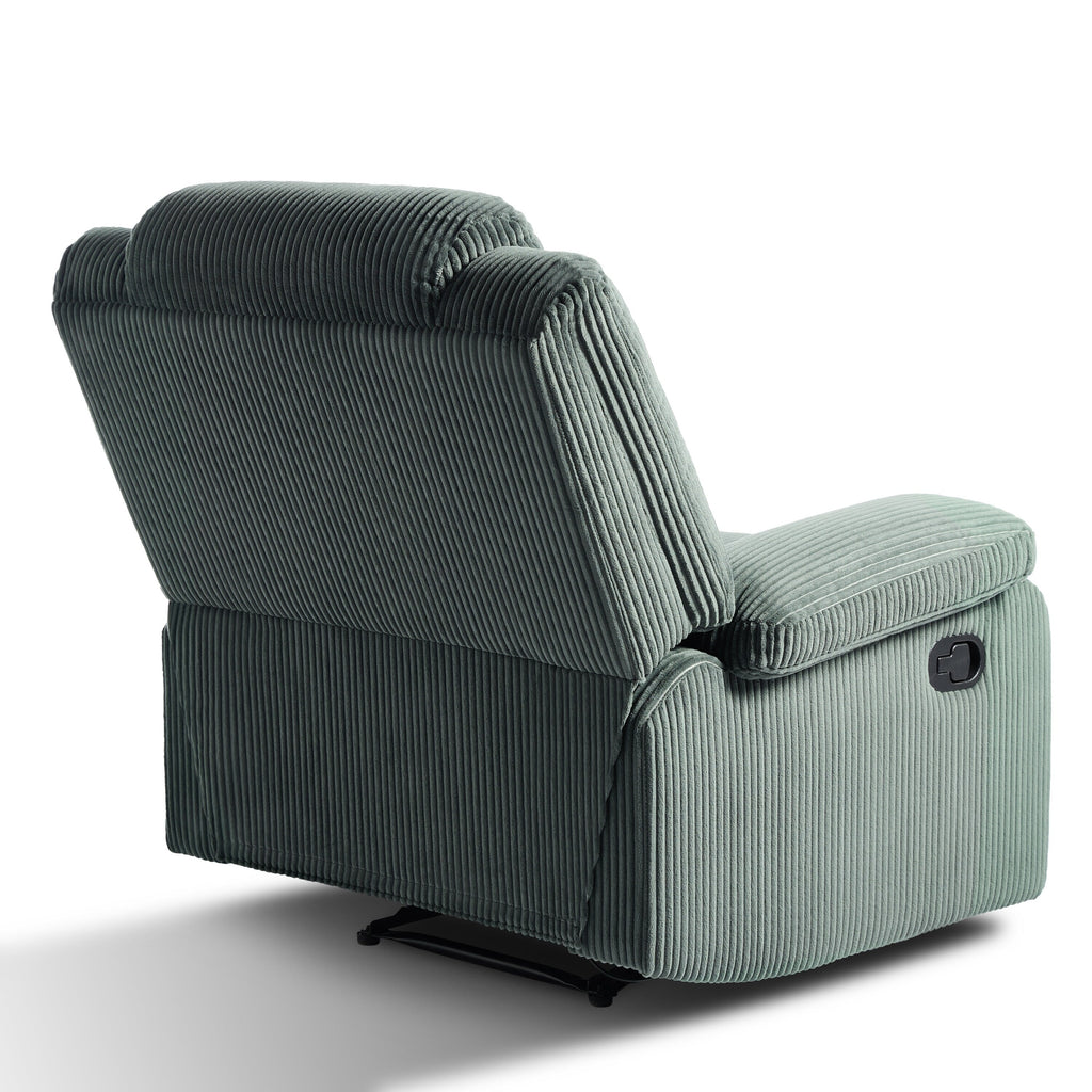 Fauteuil inclinable manuel classique rembourré en velours côtelé