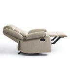 Fauteuil inclinable manuel classique rembourré en velours côtelé
