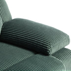 Fauteuil inclinable manuel classique rembourré en velours côtelé
