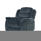 Fauteuil inclinable au design classique, tissu peluche gris acier