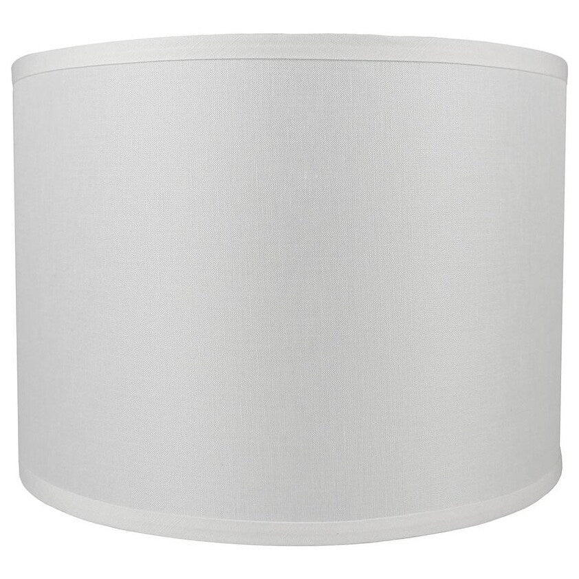 Abat-jour tambour classique en lin lisse, taille inférieure : 8 à 16