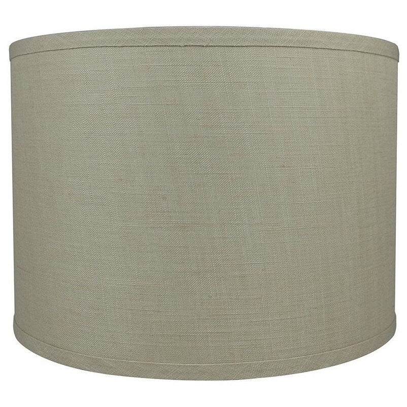 Abat-jour tambour classique en lin lisse, taille inférieure : 8 à 16