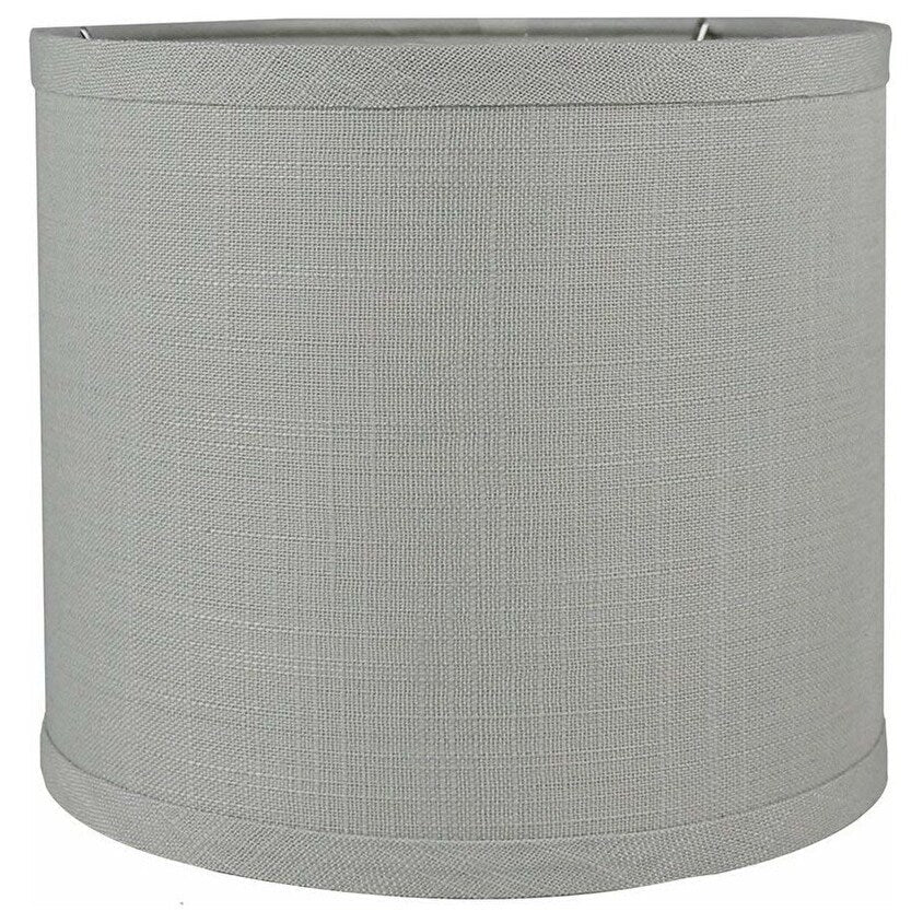 Abat-jour tambour classique en lin lisse, taille inférieure : 8 à 16