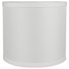 Abat-jour tambour classique en lin lisse, taille inférieure : 8 à 16