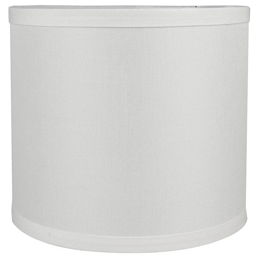 Abat-jour tambour classique en lin lisse, taille inférieure : 8 à 16