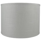 Abat-jour tambour classique en lin lisse, taille inférieure : 8 à 16