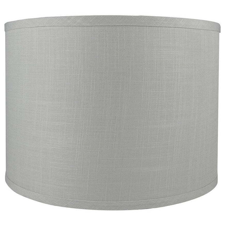 Abat-jour tambour classique en lin lisse, taille inférieure : 8 à 16