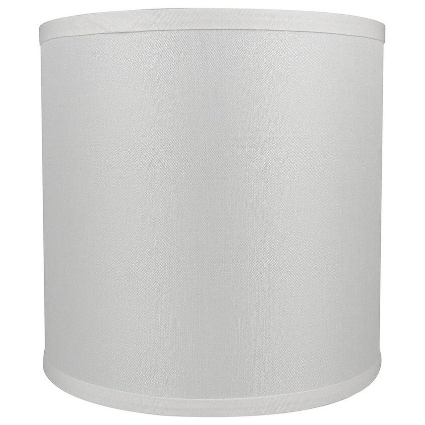 Abat-jour tambour classique en lin lisse, taille inférieure : 8 à 16