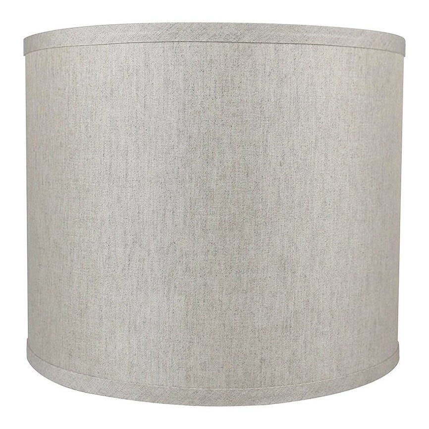 Abat-jour tambour classique en lin lisse, taille inférieure : 8 à 16