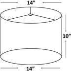 Abat-jour tambour classique en lin lisse, taille inférieure : 8 à 16