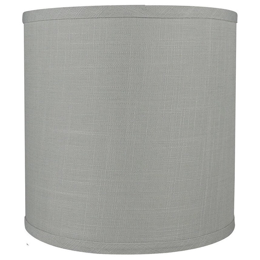 Abat-jour tambour classique en lin lisse, taille inférieure : 8 à 16