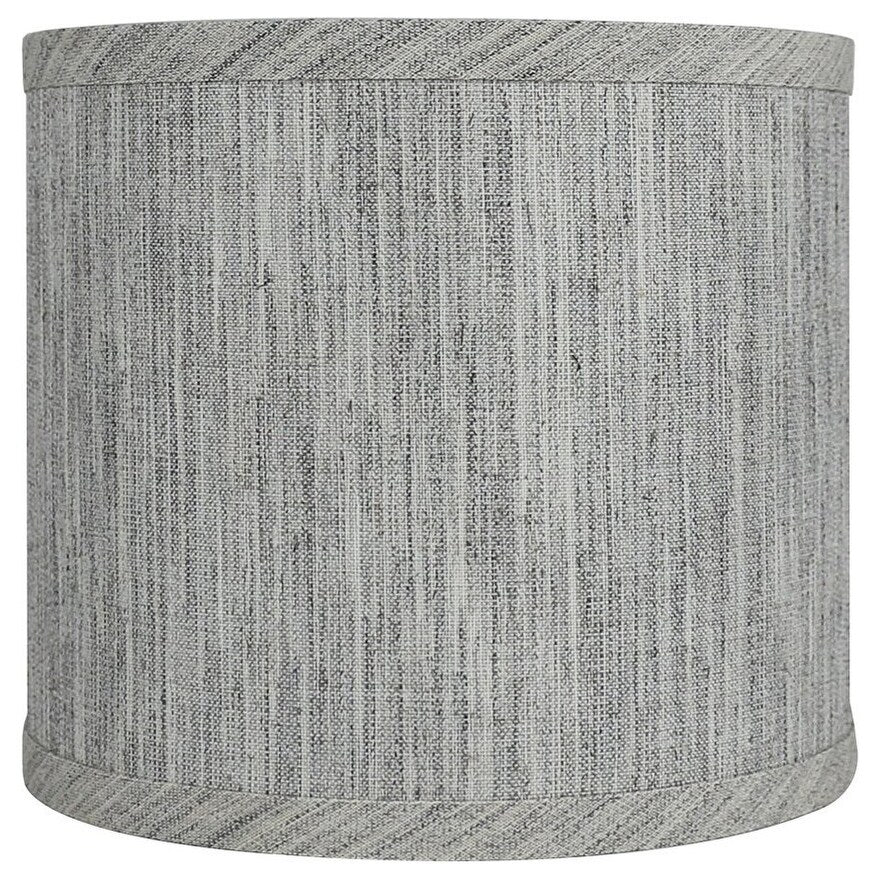 Abat-jour tambour classique en lin lisse, taille inférieure : 8 à 16