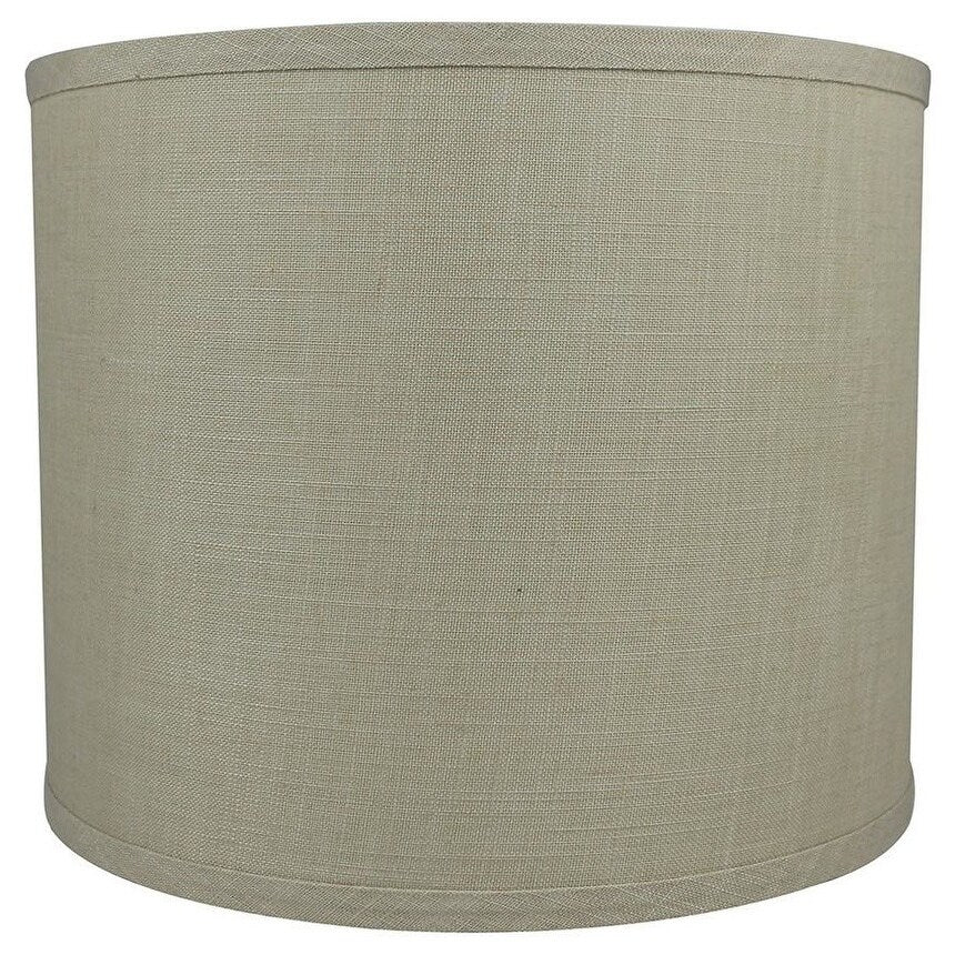 Abat-jour tambour classique en lin lisse, taille inférieure : 8 à 16