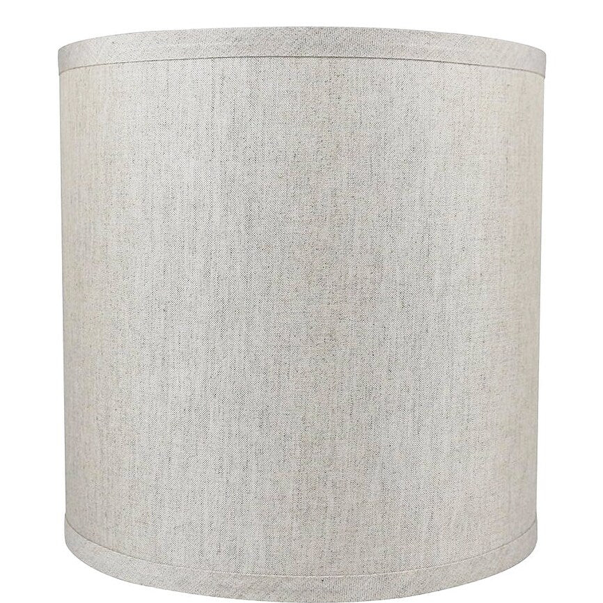 Abat-jour tambour classique en lin lisse, taille inférieure : 8 à 16