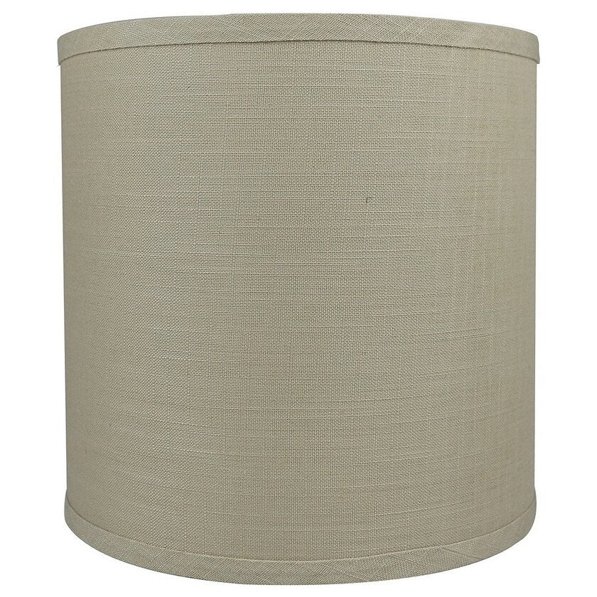 Abat-jour tambour classique en lin lisse, taille inférieure : 8 à 16