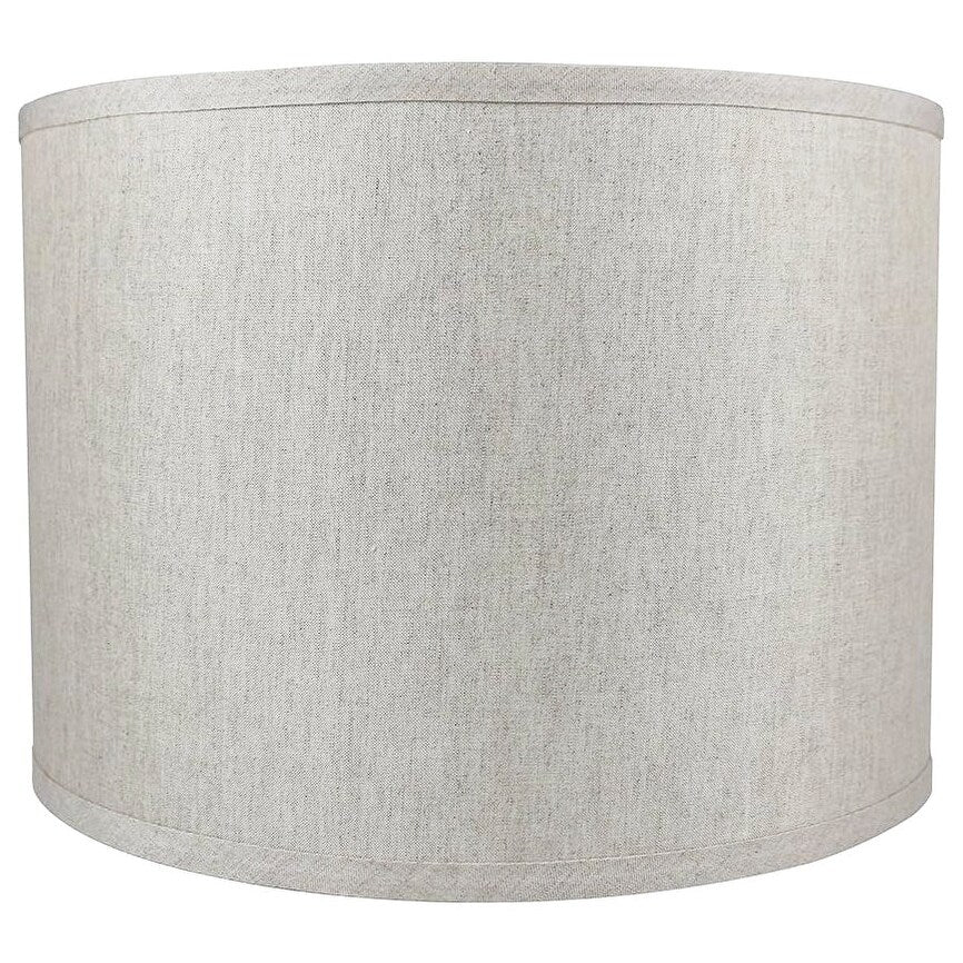 Abat-jour tambour classique en lin lisse, taille inférieure : 8 à 16