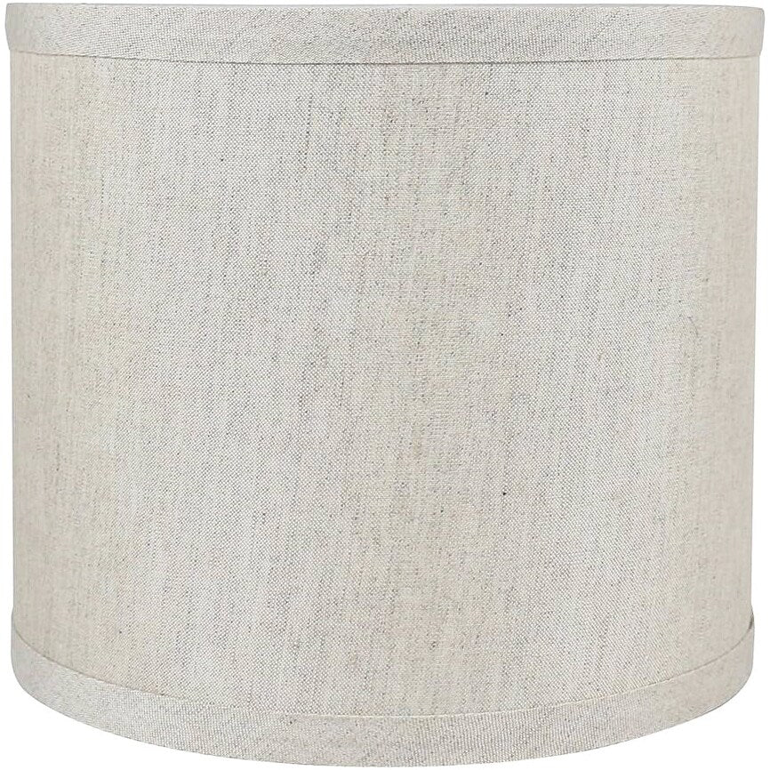 Abat-jour tambour classique en lin lisse, taille inférieure : 8 à 16