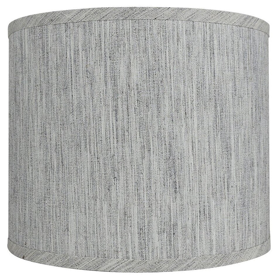 Abat-jour tambour classique en lin lisse, taille inférieure : 8 à 16