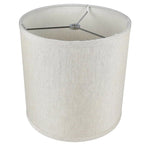 Abat-jour tambour classique en lin lisse, taille inférieure : 8 à 16